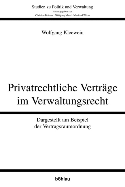 Book cover: Projektabsage am 21.2.03/Dr. Weisz/FM-Ausdruck//Privatrechtliche Verträge im Verwaltungsrecht