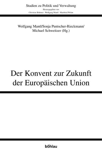 Book cover: Der Konvent zur Zukunft der Europäischen Union