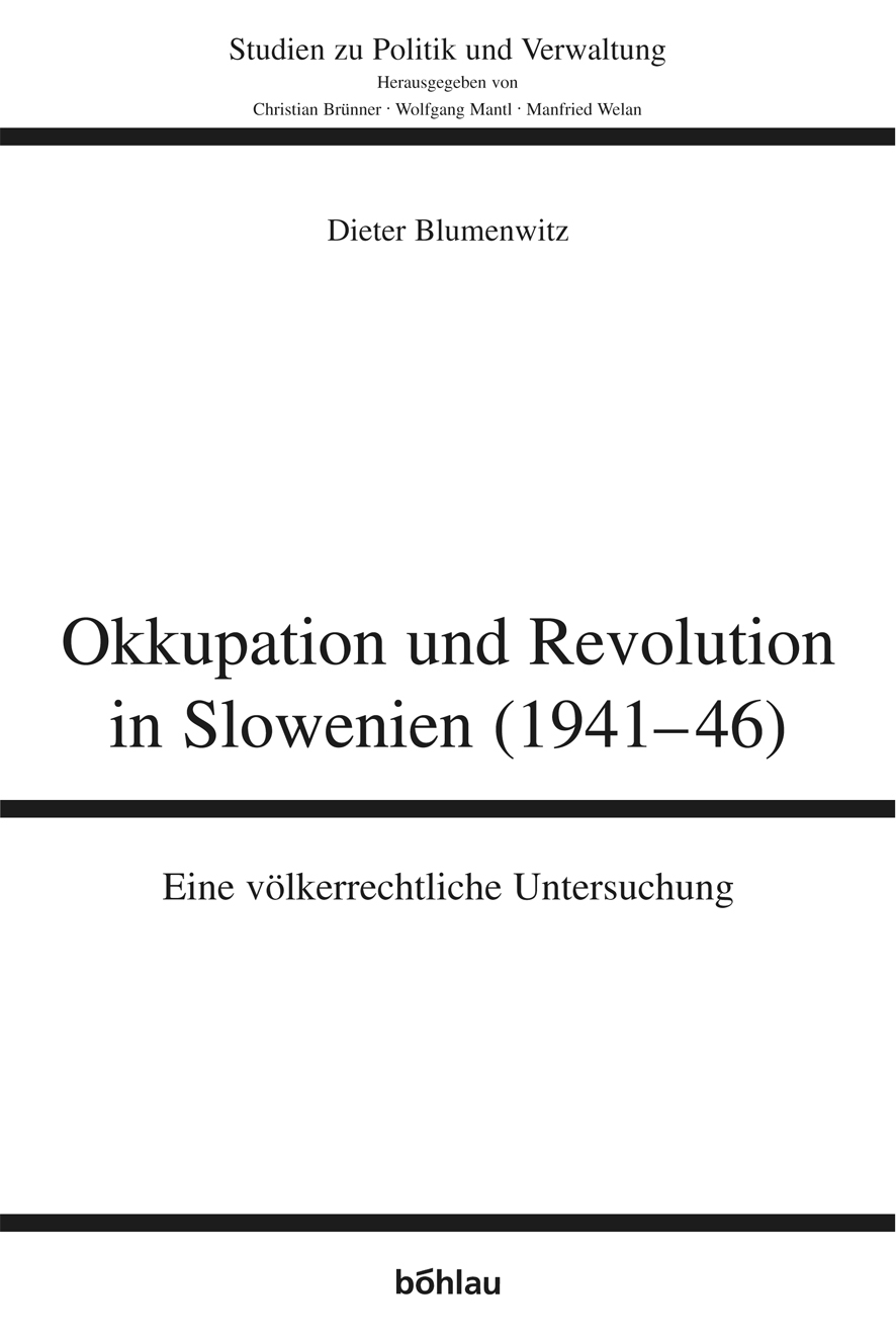 Book cover: Okkupation und Revolution in Slowenien (1941-46)