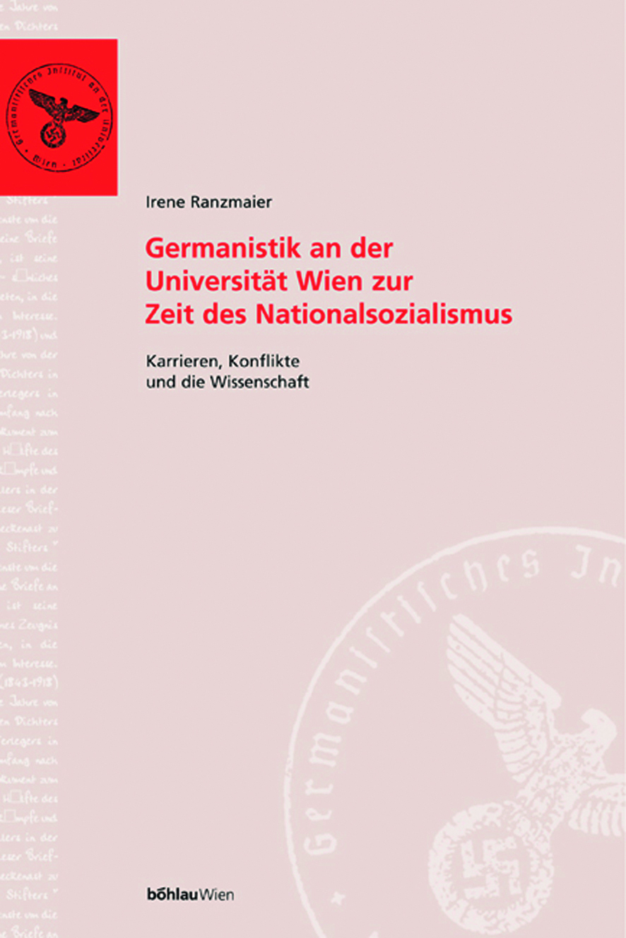 Book cover: Germanistik an der Universität Wien zur Zeit des Nationalsozialismus