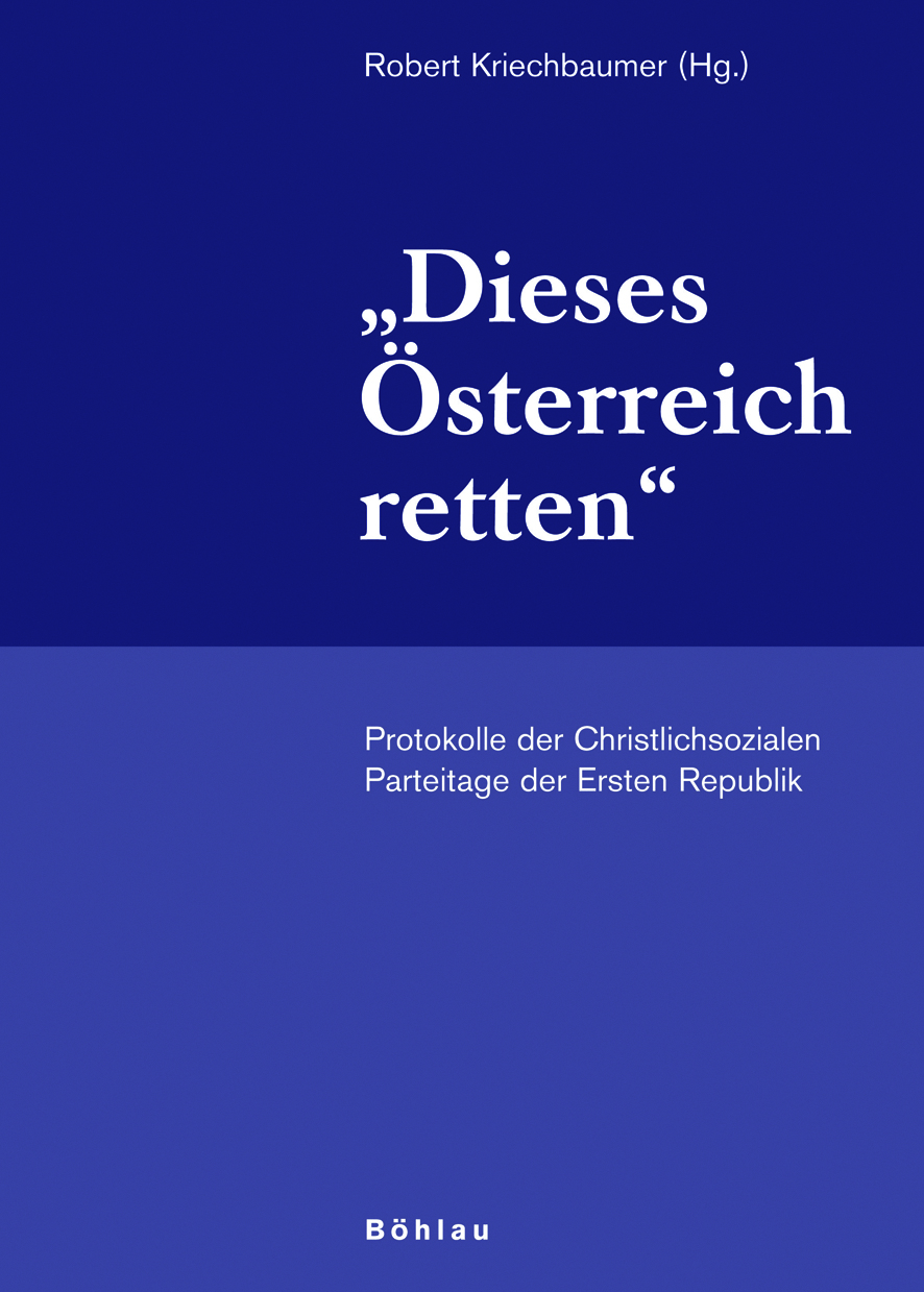 Book cover: »Dieses Österreich retten«