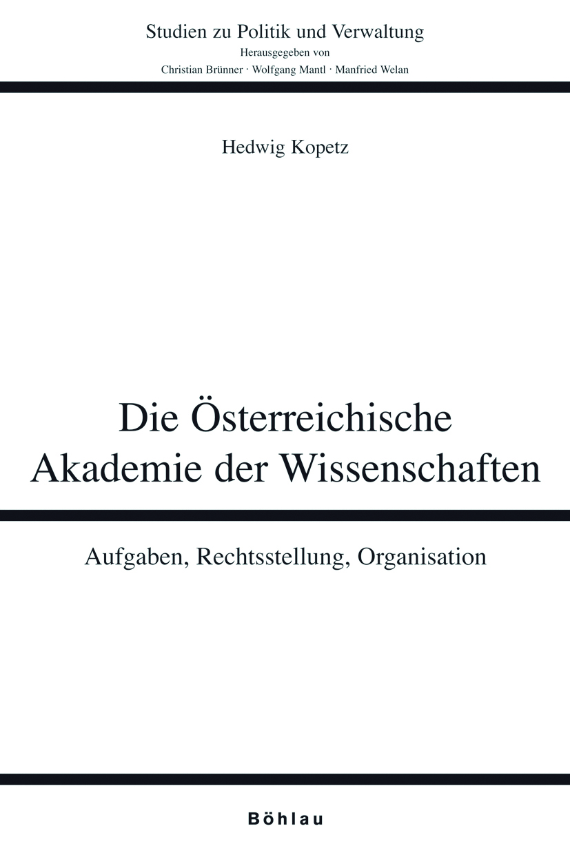 Book cover: Die Österreichische Akademie der Wissenschaften