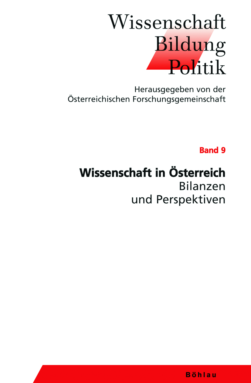 Book cover: Wissenschaft in Österreich