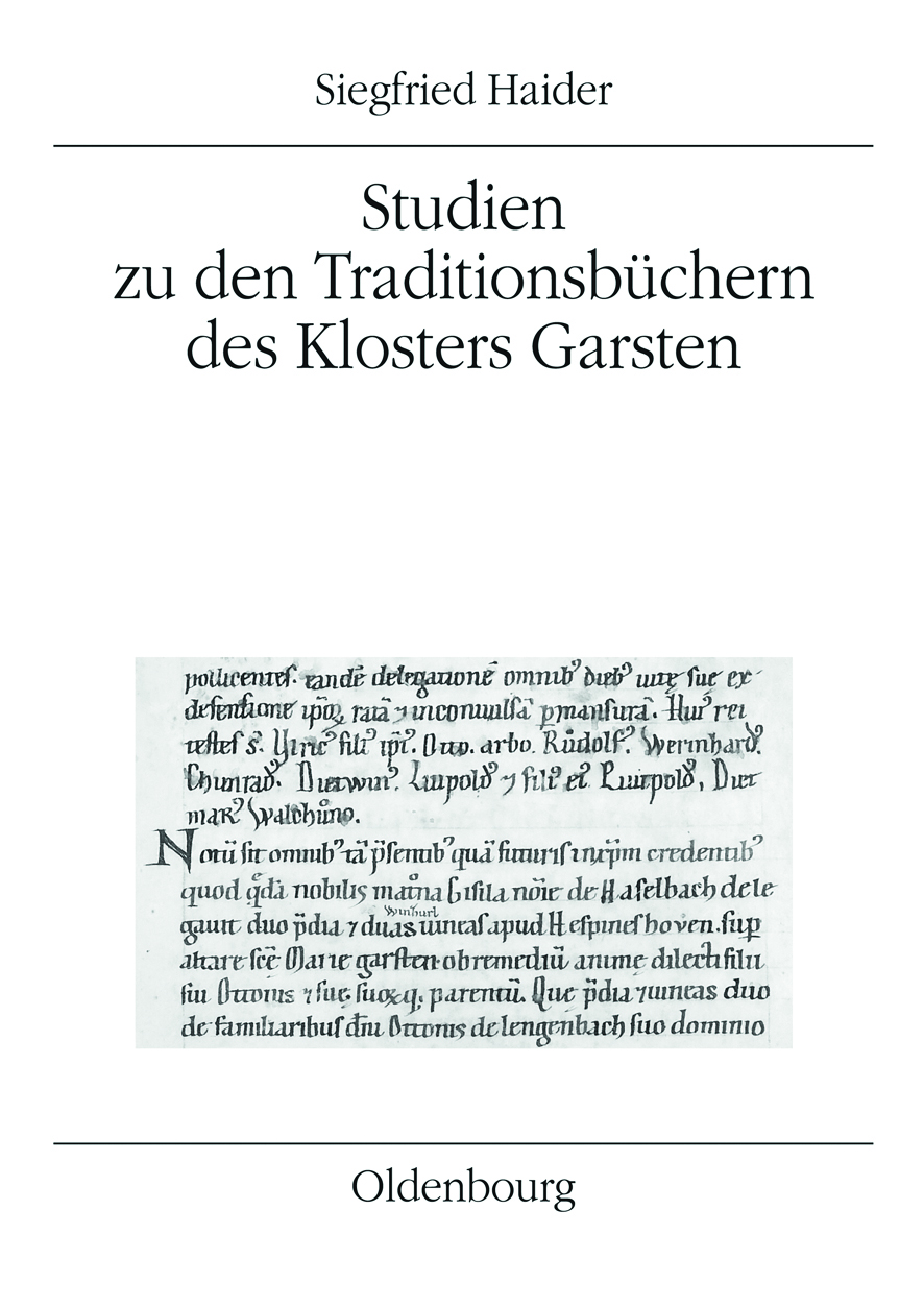 Book cover: Studien zu den Traditionsbüchern des Klosters Garsten