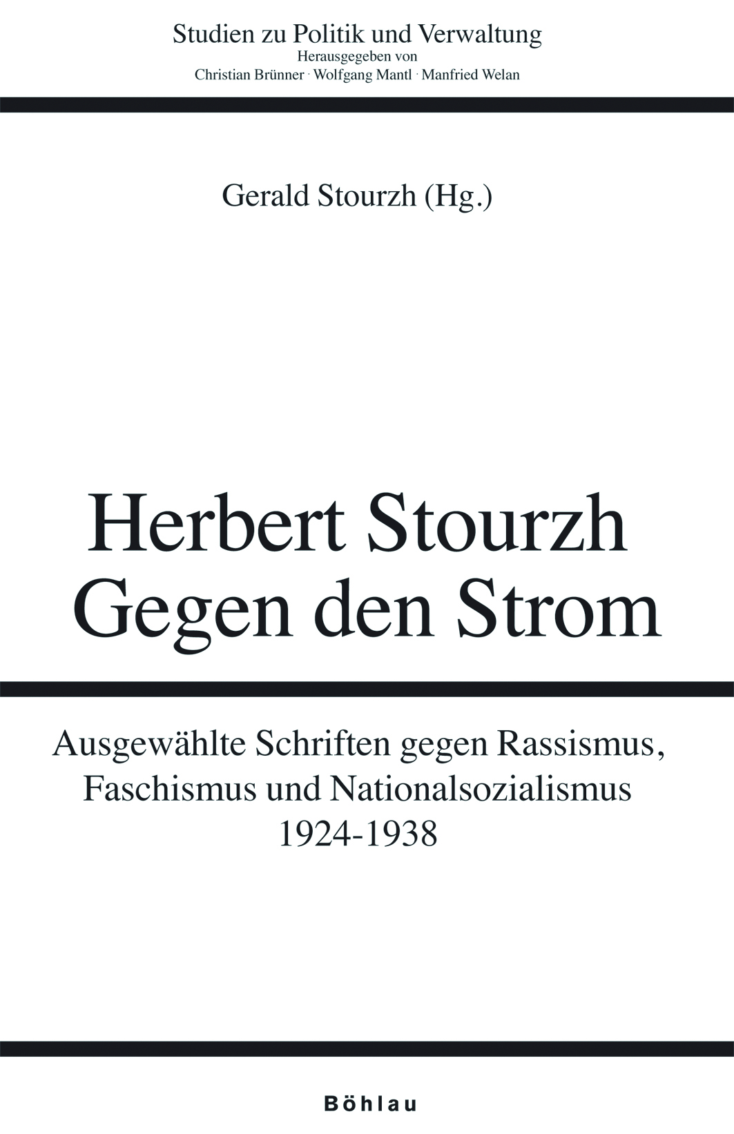 Book cover: Herbert Stourzh