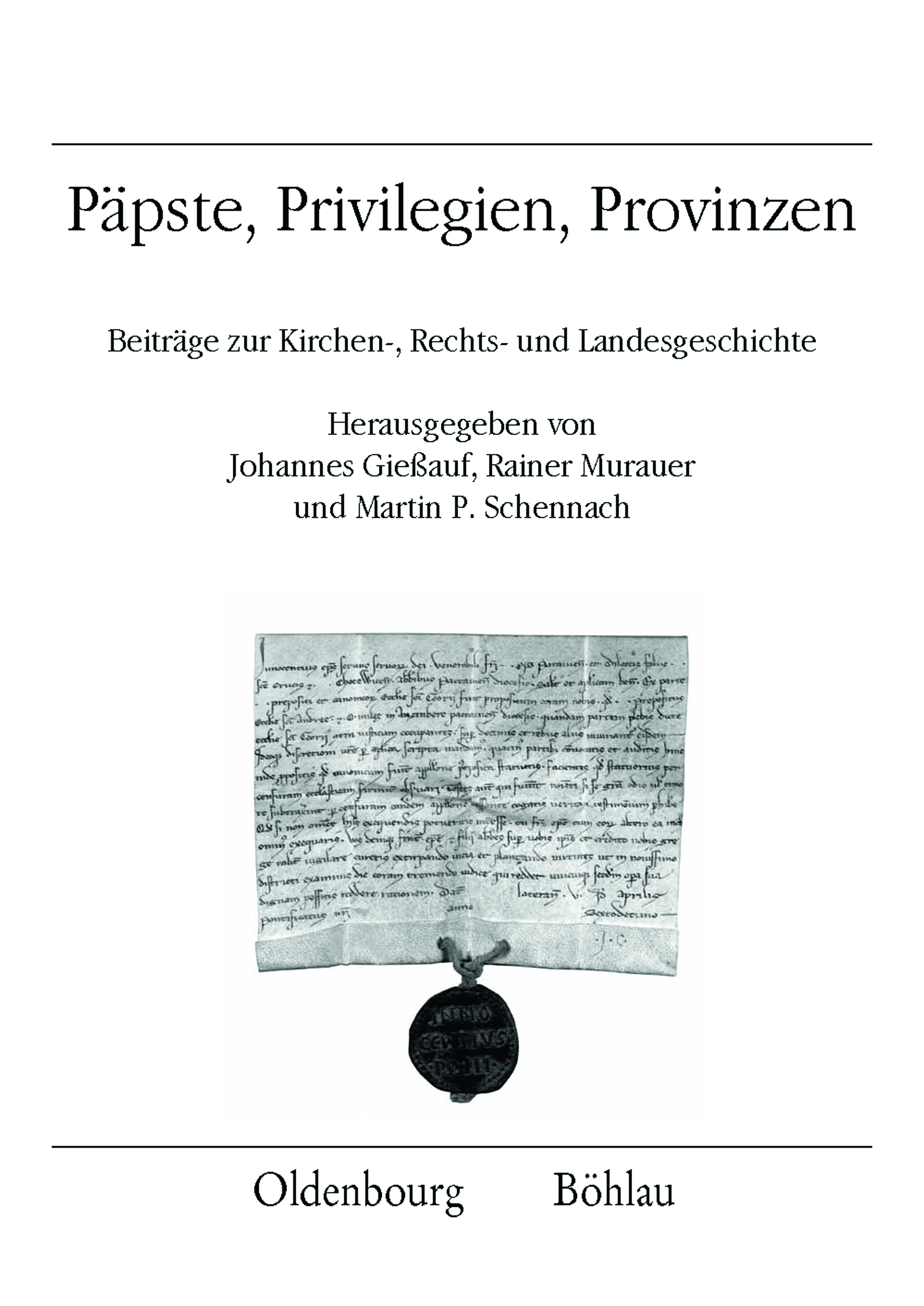Book cover: Päpste, Privilegien, Provinzen