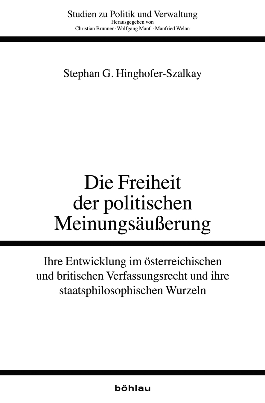 Book cover: Die Freiheit der politischen Meinungsäußerung