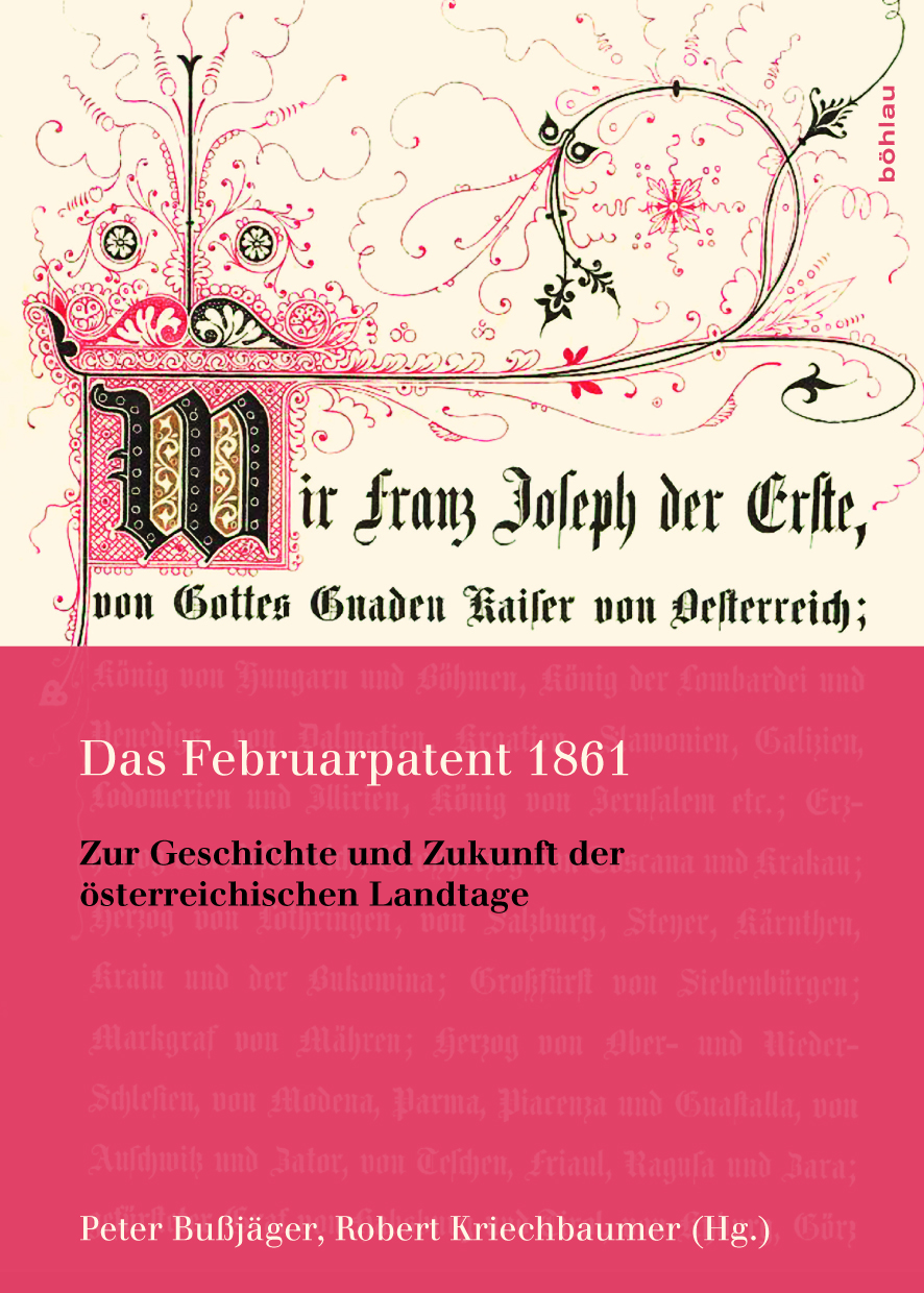 Book cover: Das Februarpatent 1861