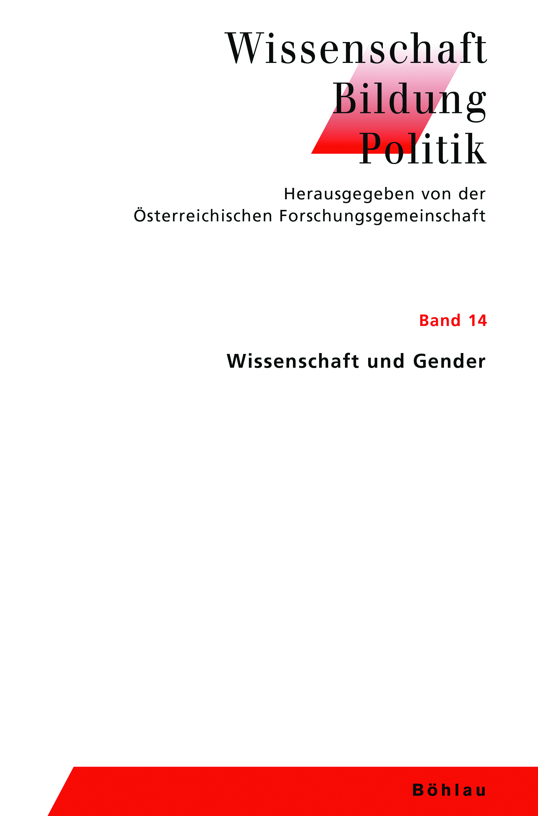 Book cover: Wissenschaft und Gender