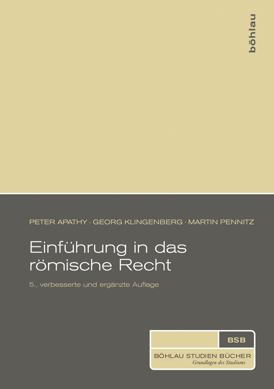 Book cover: Einführung in das römische Recht
