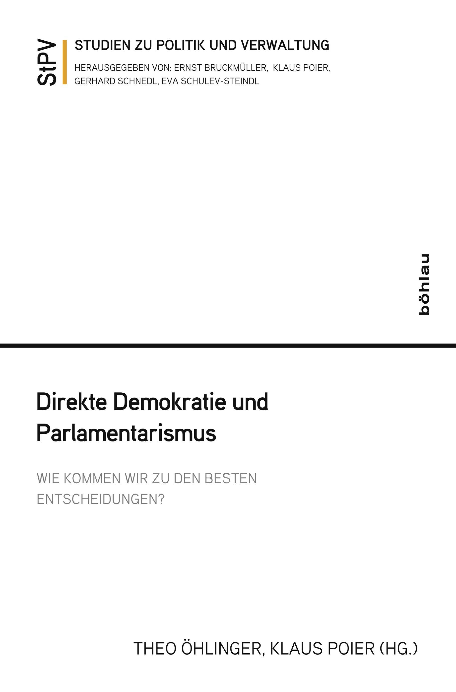 Book cover: Direkte Demokratie und Parlamentarismus