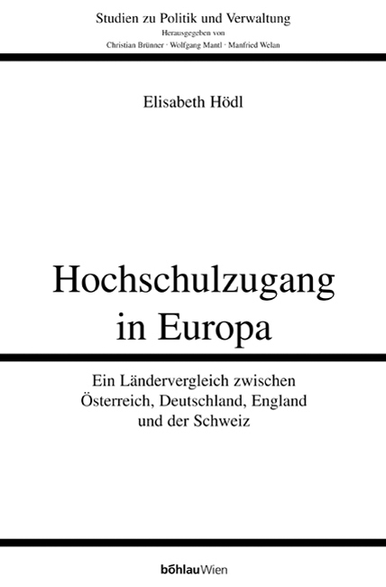 Book cover: Hochschulzugang in Europa