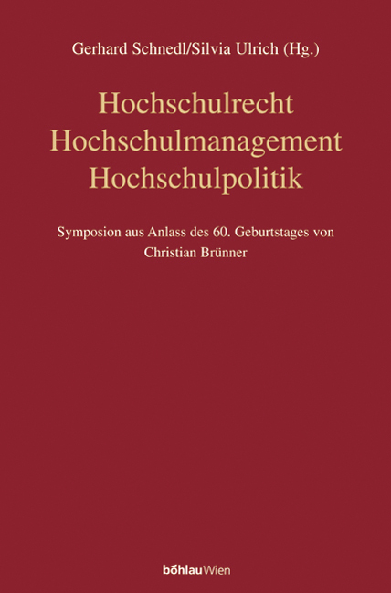 Book cover: Hochschulrecht – Hochschulmanagement – Hochschulpolitik