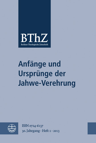 Book cover: Anfange und Ursprunge der Jahwe-Verehrung