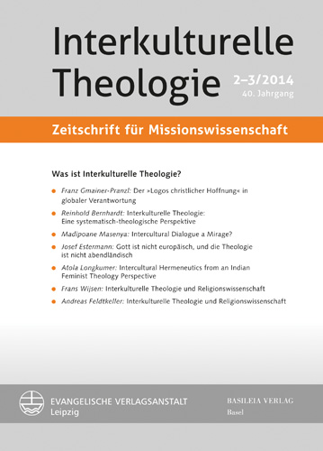 Book cover: Interkulturelle Theologie. Zeitschrift fur Missionswissenschaft 40 (2014) 2-3 (ZMiss)