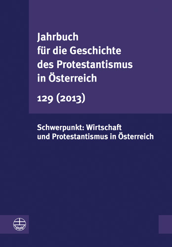 Book cover: Jahrbuch fur die Geschichte des Protestantismus in Osterreich 129 (2013)