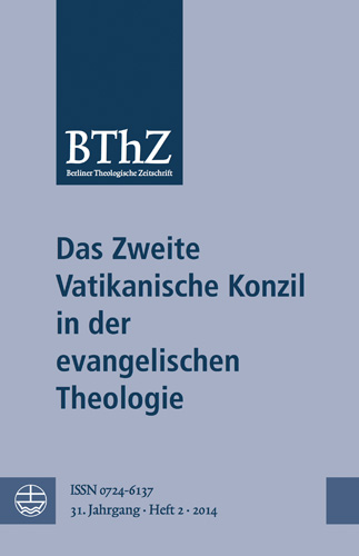 Book cover: Das Zweite Vatikanische Konzil in der evangelischen Theologie