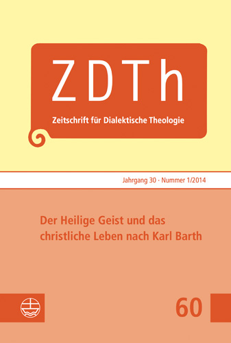 Book cover: Der Heilige Geist und das christliche Leben nach Karl Barth