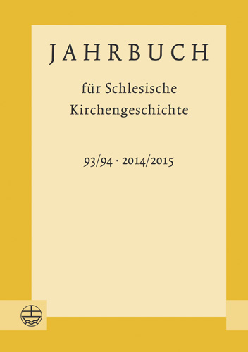 Book cover: Jahrbuch fur Schlesische Kirchengeschichte