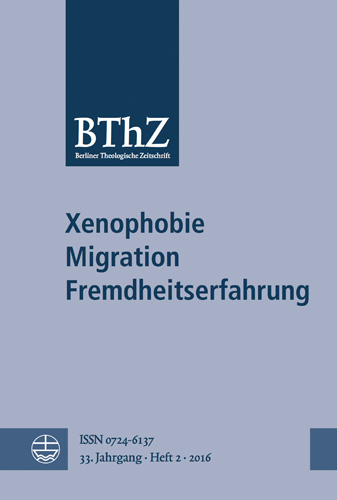 Book cover: Xenophobie – Migration – Fremdheitserfahrung