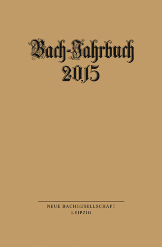 Book cover: Bach-Jahrbuch 2015