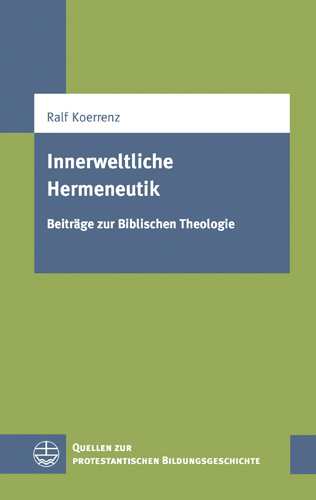 Book cover: Innerweltliche Hermeneutik