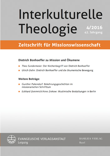 Book cover: Dietrich Bonhoeffer zu Mission und Okumene