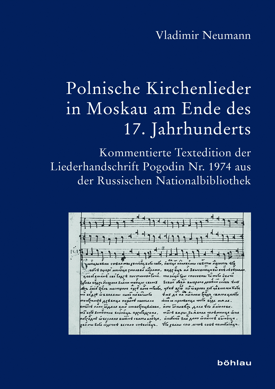 Book cover: Polnische Kirchenlieder in Moskau am Ende des 17. Jahrhunderts