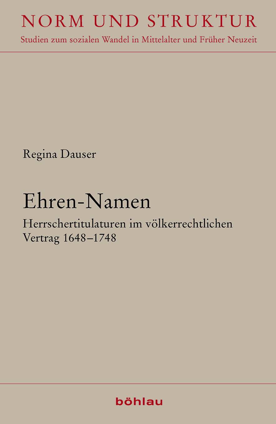 Book cover: Ehren-Namen
