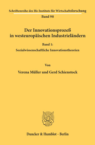 Book cover: Der Innovationsprozeß in westeuropäischen Industrieländern.