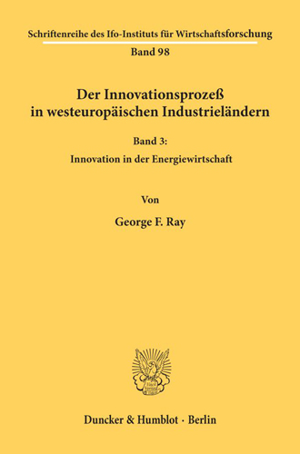 Book cover: Der Innovationsprozeß in westeuropäischen Industrieländern.