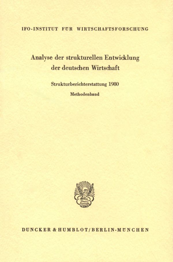 Book cover: Analyse der strukturellen Entwicklung der deutschen Wirtschaft.