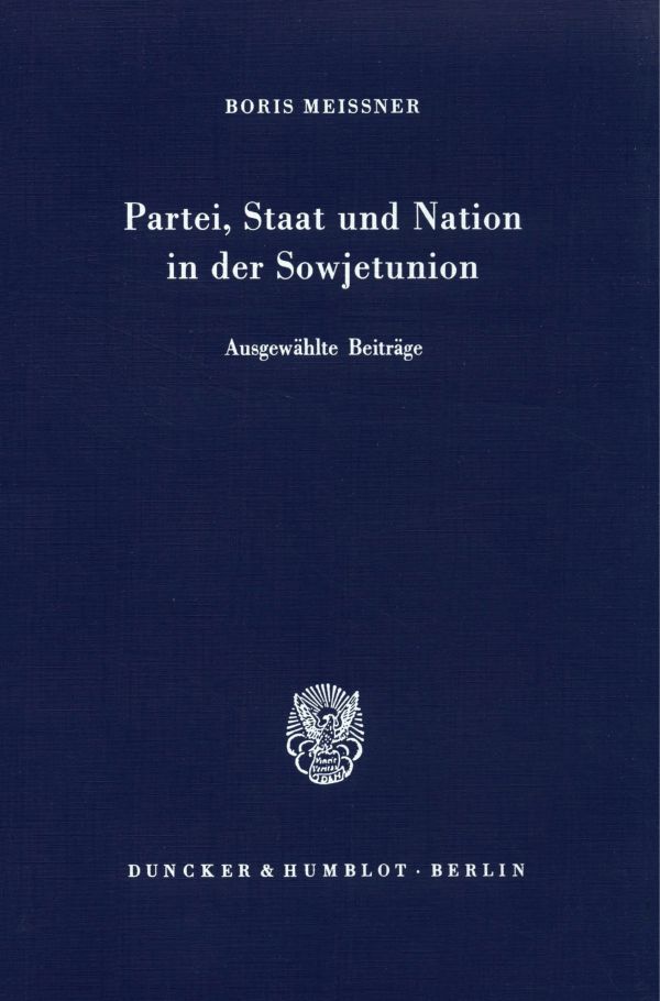 Book cover: Partei, Staat und Nation in der Sowjetunion.