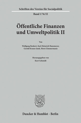 Book cover: Öffentliche Finanzen und Umweltpolitik II.