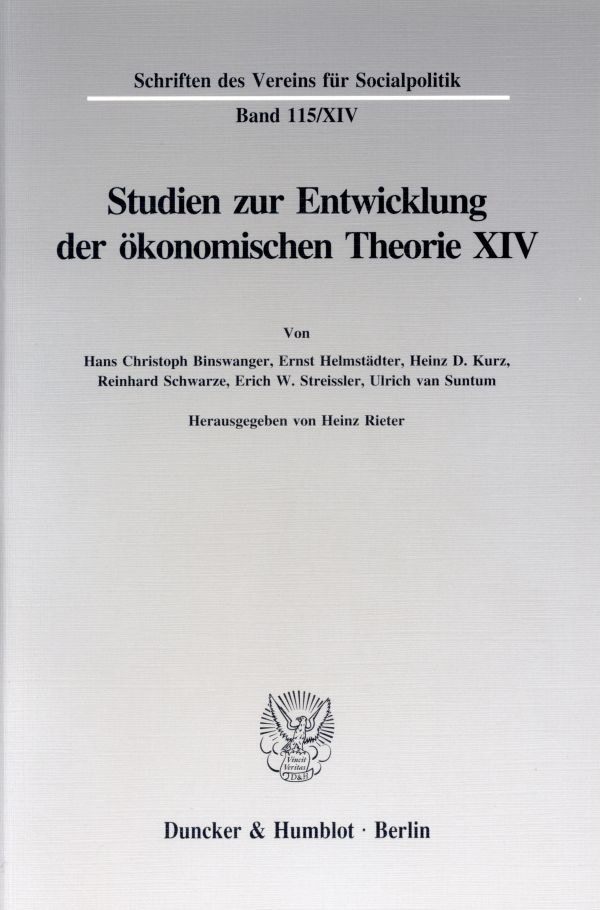 Book cover: Johann Heinrich von Thünen als Wirtschaftstheoretiker.