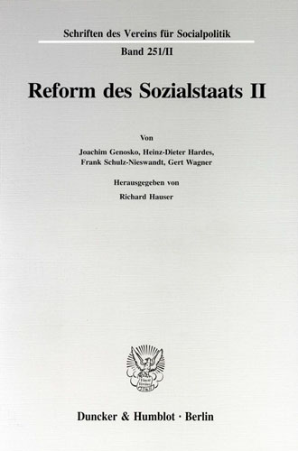 Book cover: Reform des Sozialstaats II.