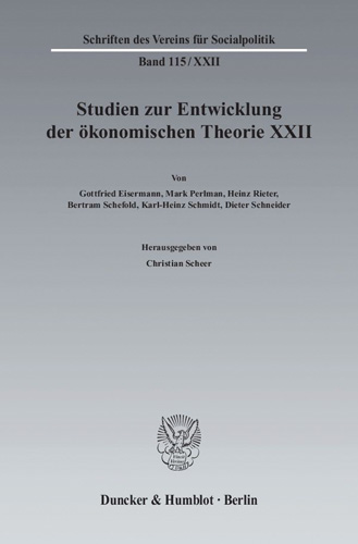 Book cover: Ideen, Methoden und Entwicklungen der Geschichte des ökonomischen Denkens.