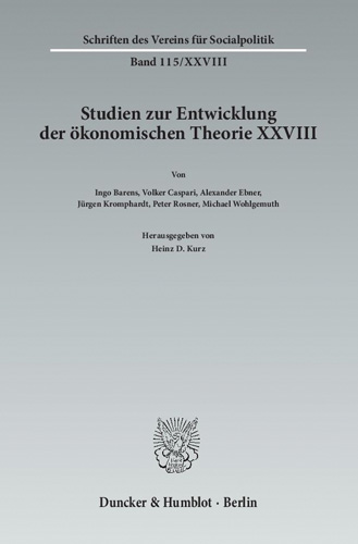 Book cover: Die Ökonomik im Spannungsfeld zwischen Natur- und Geisteswissenschaften.