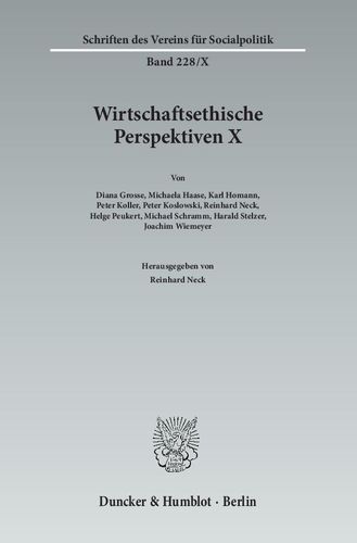 Book cover: Wirtschaftsethische Perspektiven X.