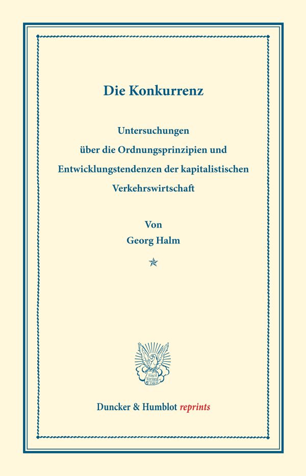 Book cover: Die Konkurrenz.
