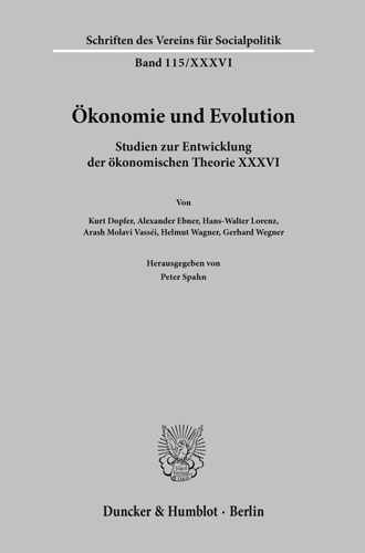 Book cover: Ökonomie und Evolution.