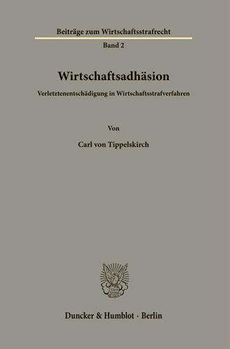 Book cover: Wirtschaftsadhäsion.