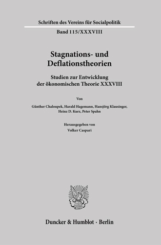 Book cover: Stagnations- und Deflationstheorien.