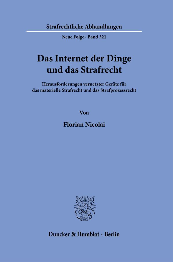 Book cover: Das Internet der Dinge und das Strafrecht