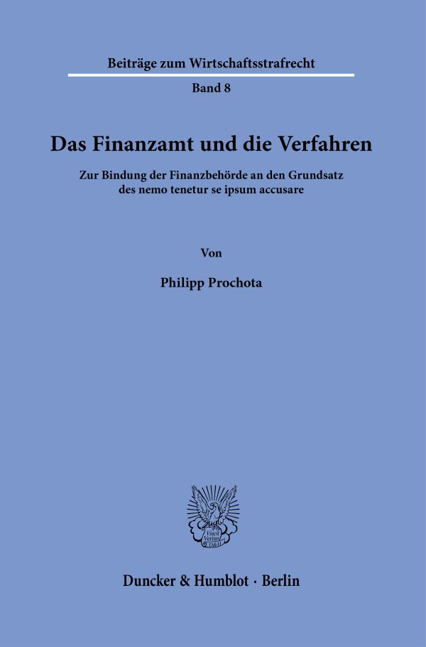 Book cover: Das Finanzamt und die Verfahren