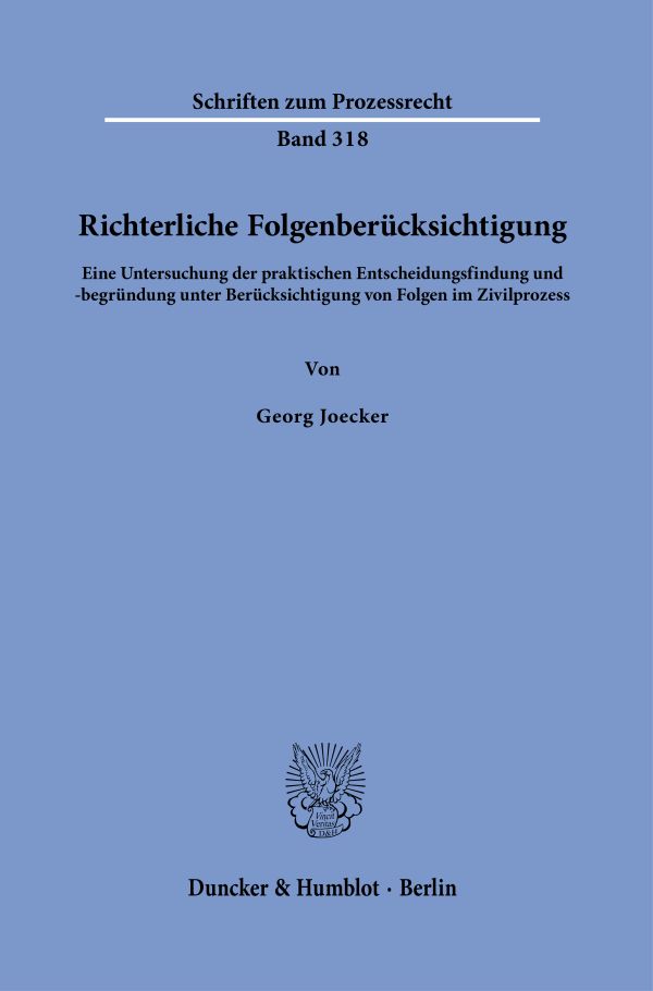 Book cover: Richterliche Folgenberücksichtigung