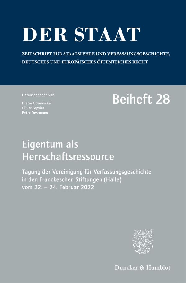 Book cover: Eigentum als Herrschaftsressource