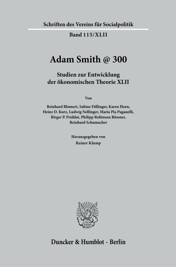 Book cover: Adam Smith @ 300