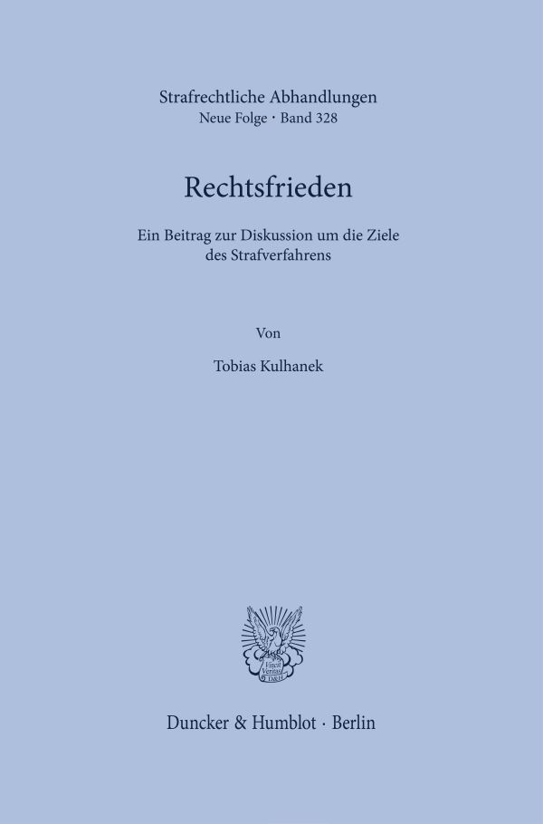 Book cover: Rechtsfrieden