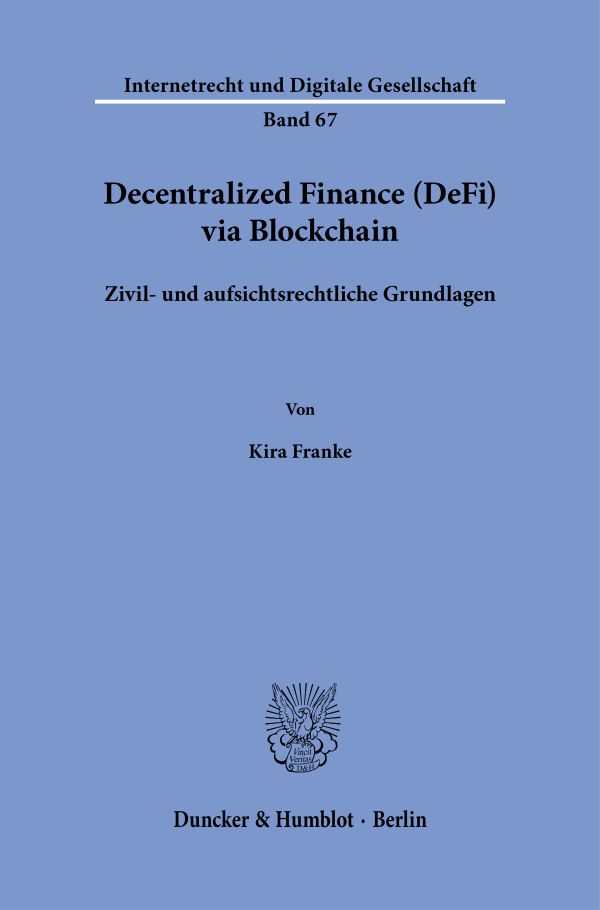 Book cover: Decentralized Finance (DeFi) via Blockchain